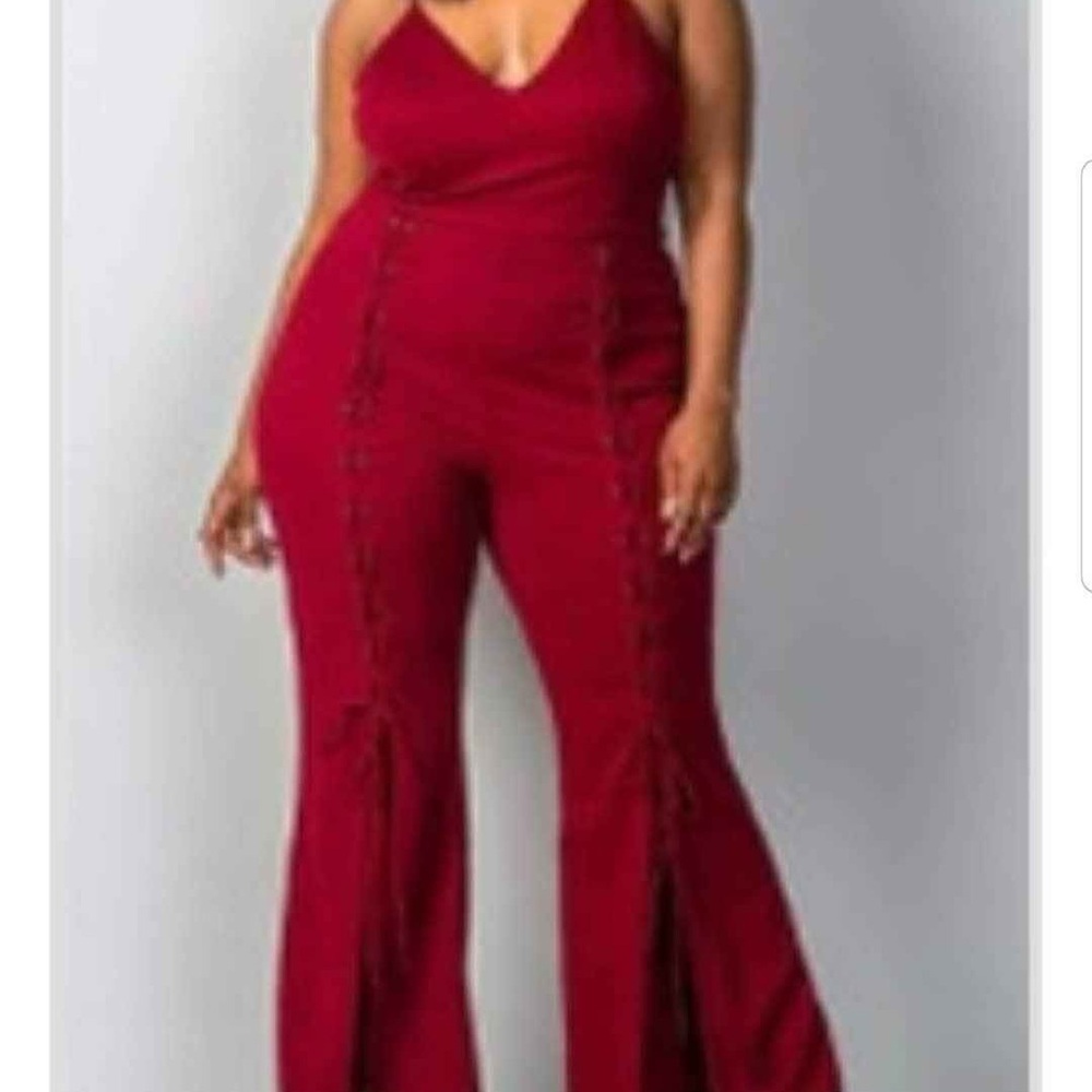 Chic Women's Burgundy Jumpsuit